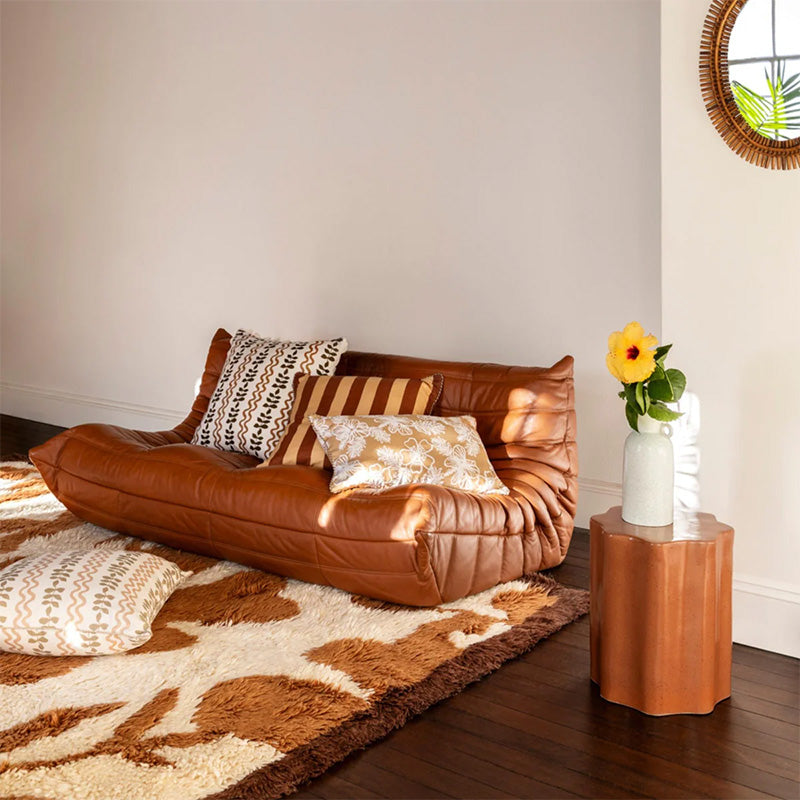 Ferns & Waves Cushion - Cocoa