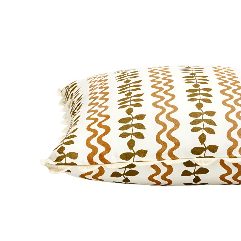 Ferns & Waves Cushion - Cocoa
