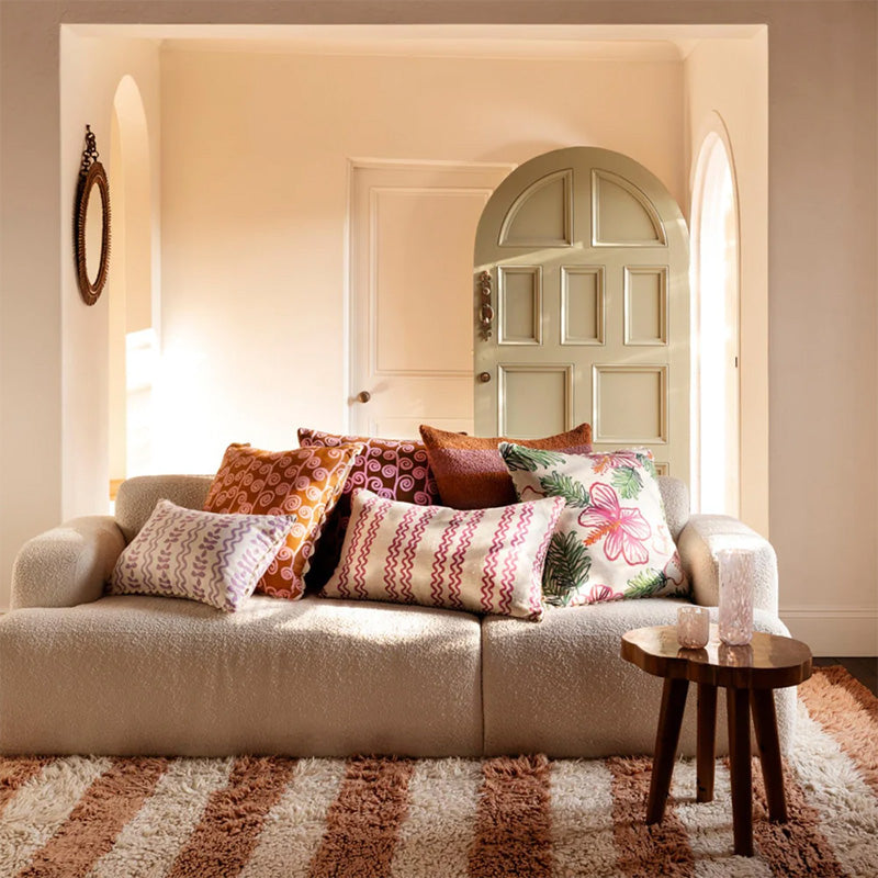 Double Waves Cushion - Purple