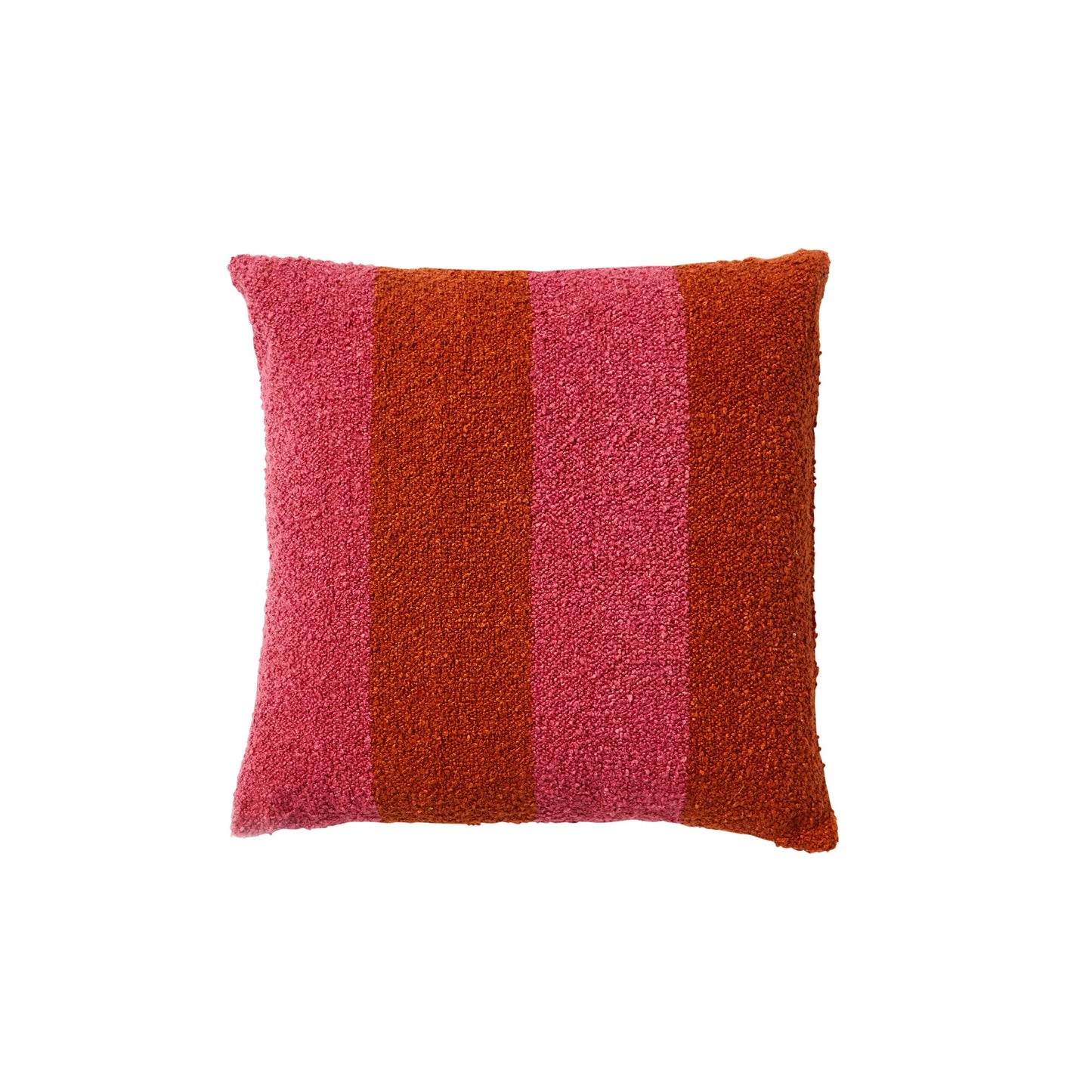 Boucle Wide Stripe Cushion - Magenta