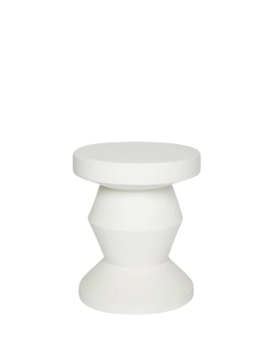 Pedestal Side Table - White