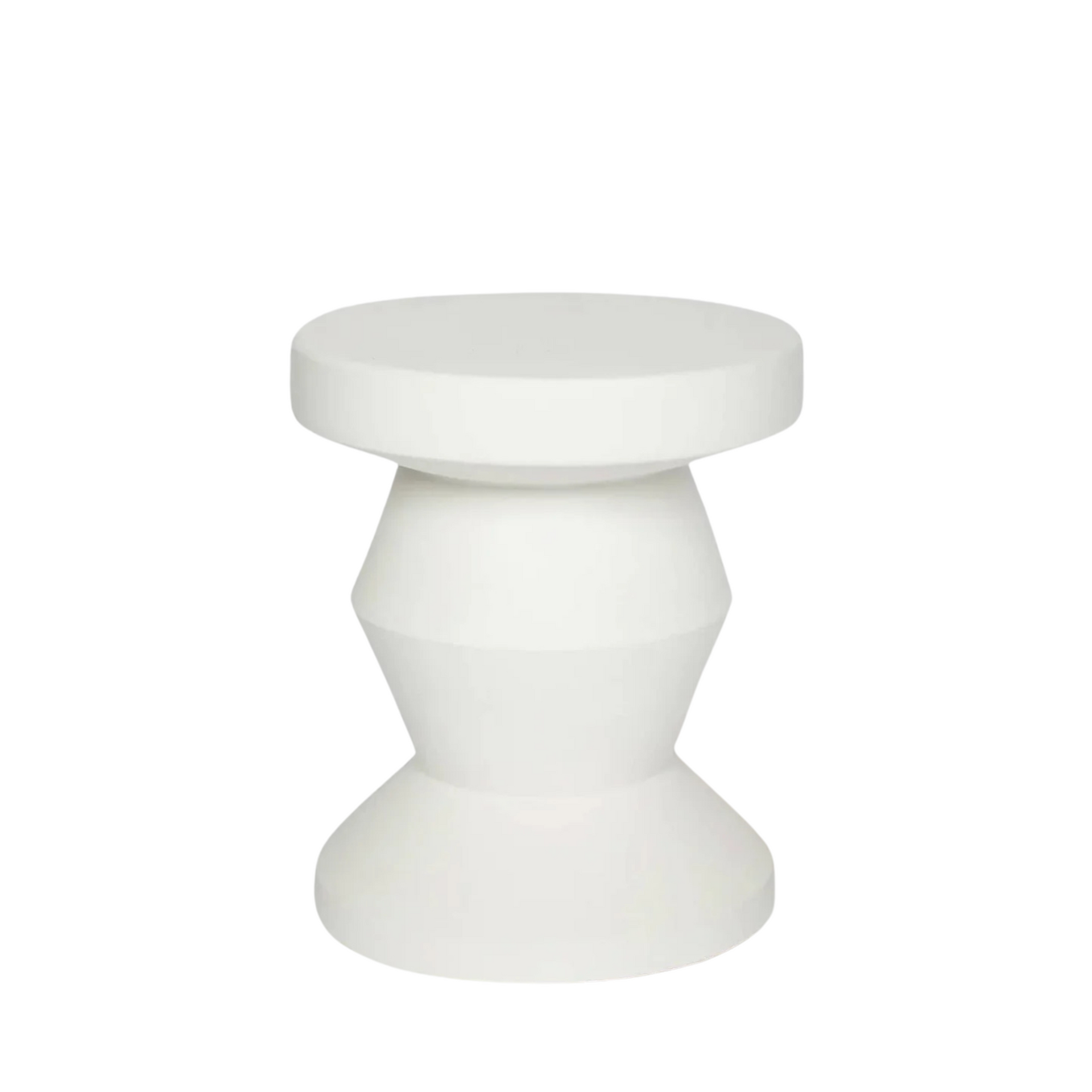 Pedestal Side Table - White