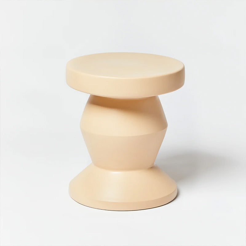 Pedestal Side Table - Almond Matt
