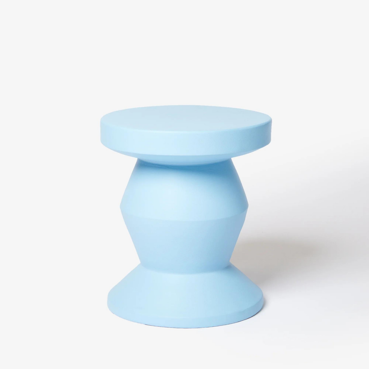 Pedestal Side Table - Soft Blue