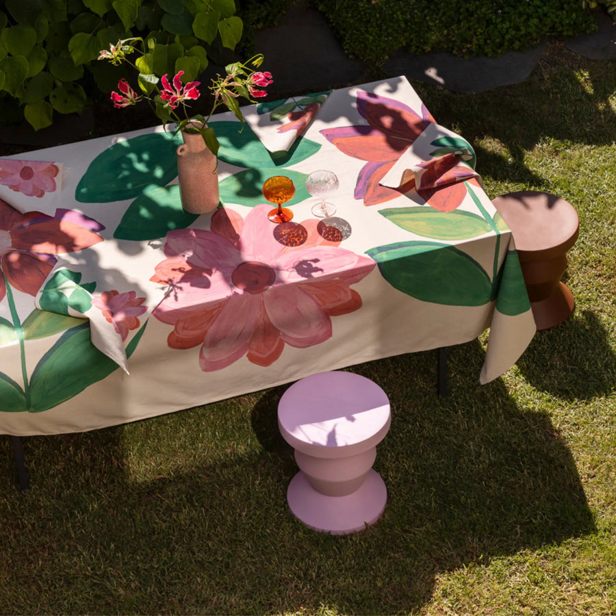 Pedestal Side Table - Lilac
