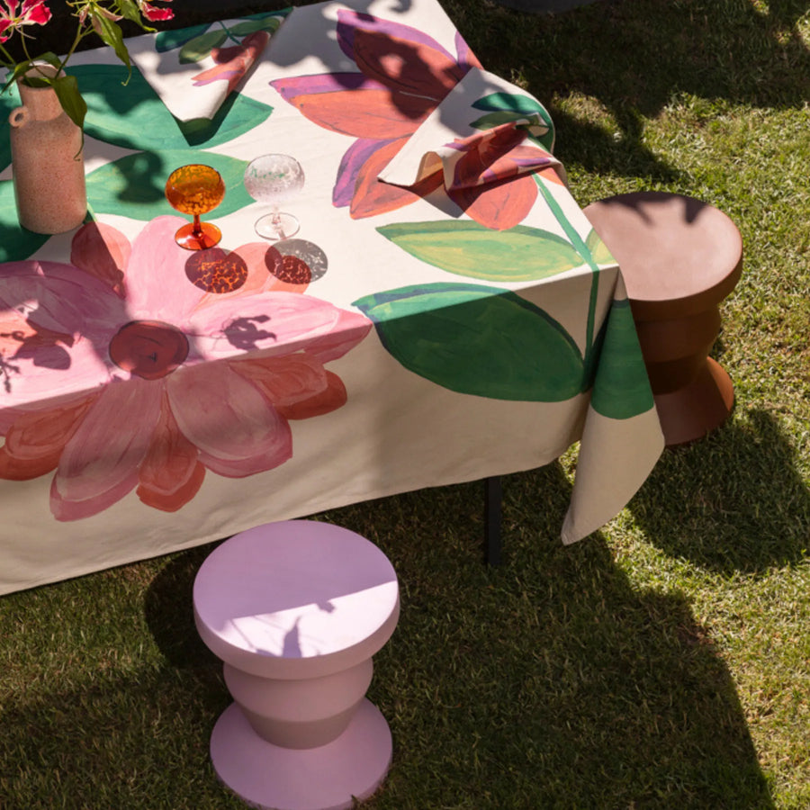Pedestal Side Table - Chocolate
