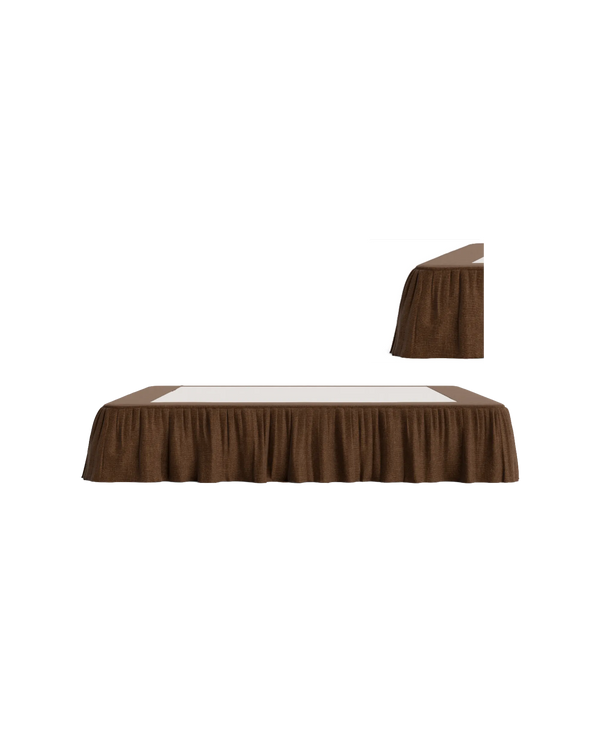 Ritual Queen Bed Skirt - Fossil Chocolate
