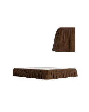 Ritual King Bed Skirt - Fossil Chocolate