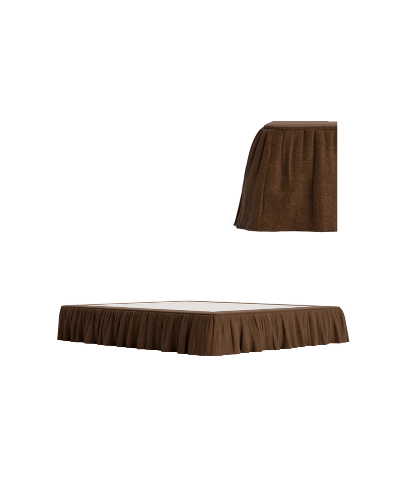 Ritual King Bed Skirt - Fossil Chocolate