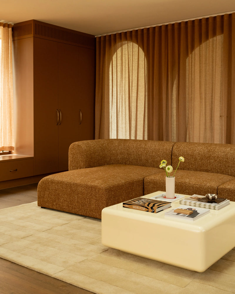Berg 4 Seater RHF Chaise Sofa - Fleck Ginger