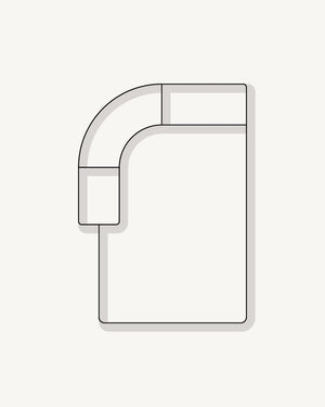 Berg Left Chaise Module - Eden Leaf