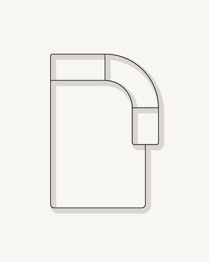 Berg Right Chaise Module - Eden Leaf