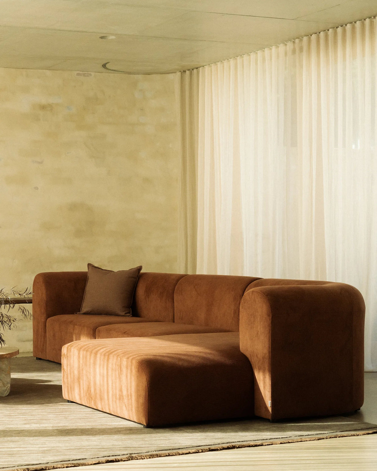 Berg 4 Seater LHF Chaise Sofa - Corduroy Cocoa