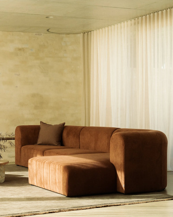 Berg 4 Seater LHF Chaise Sofa - Corduroy Cocoa