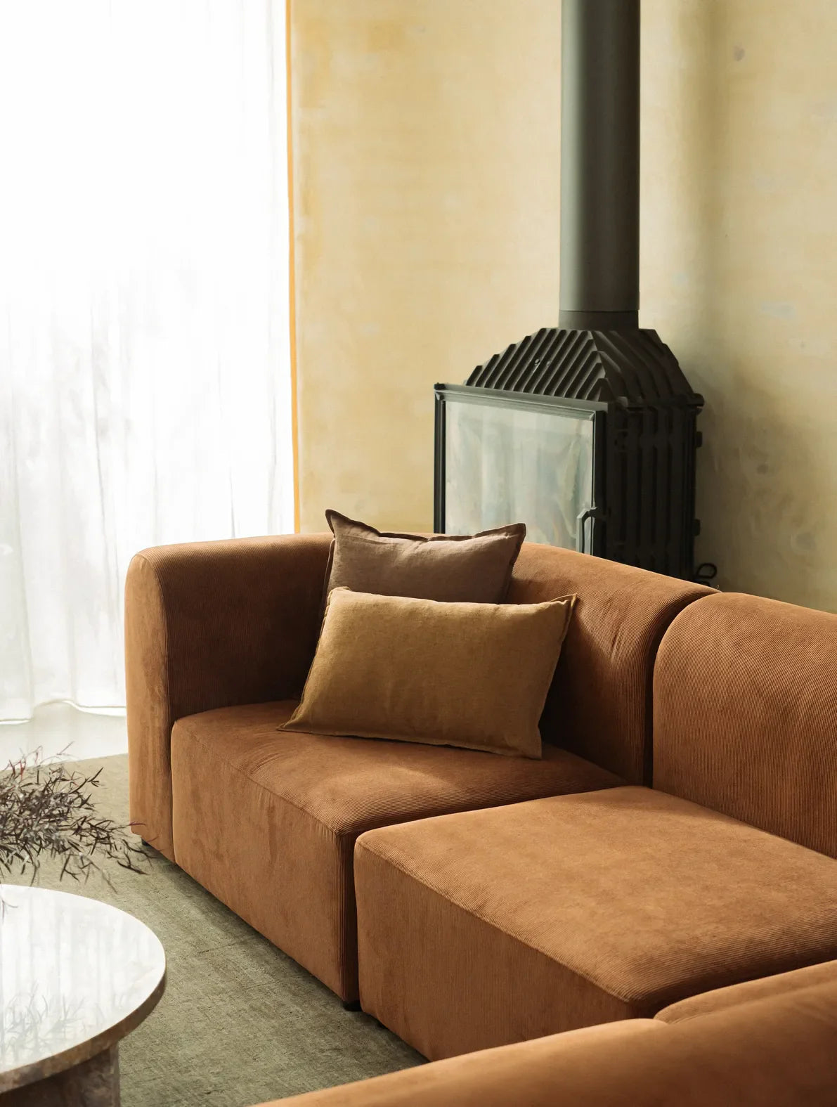 Berg 4 Seater LHF Chaise Sofa - Corduroy Cocoa