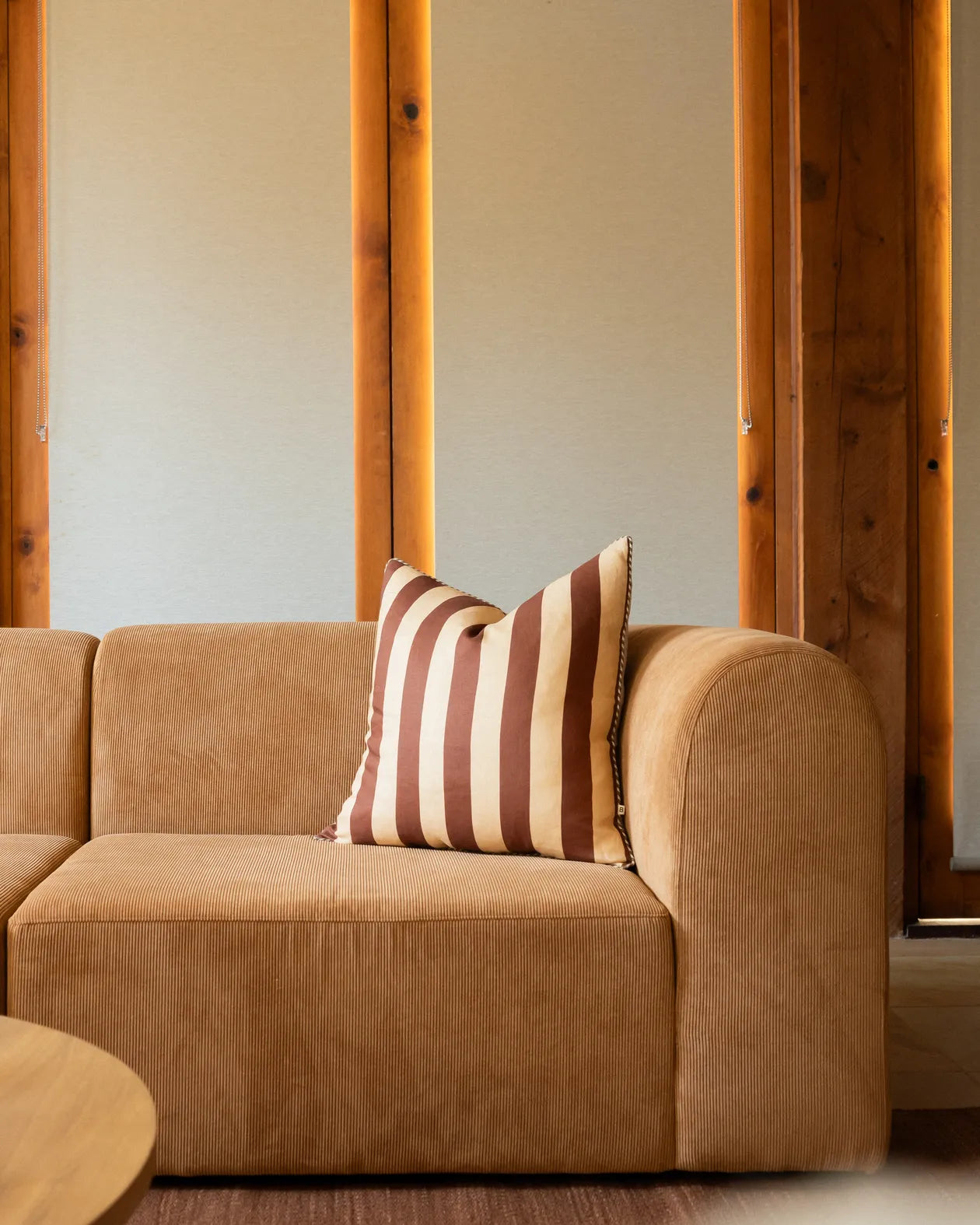 Berg 3 Seater RHF Chaise Sofa - Corduroy Fawn