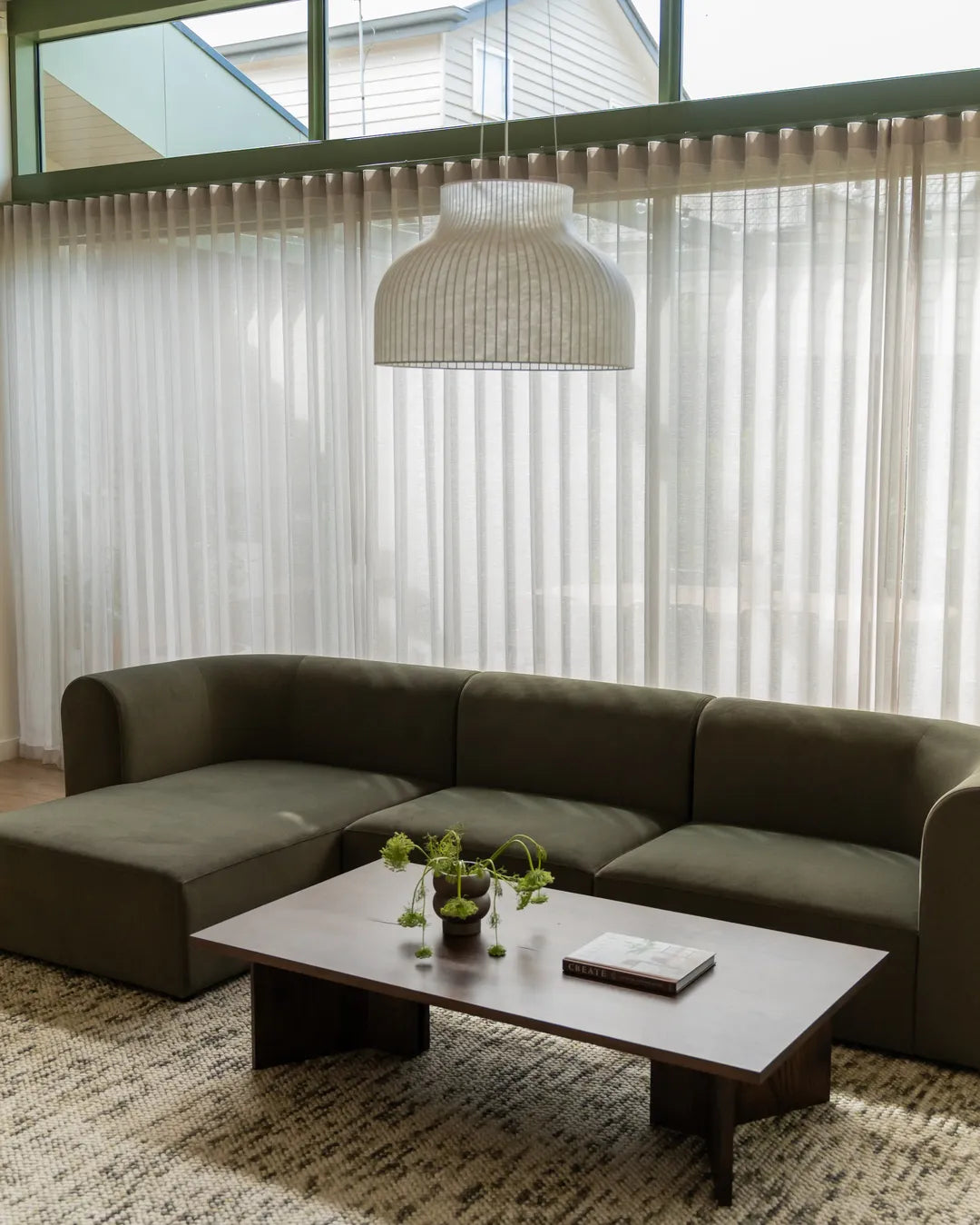 Berg RHF Closed Chaise Sofa - Eden Leaf