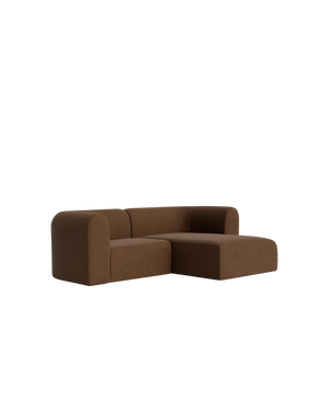 Berg 3 Seater RHF Chaise Sofa - Fossil Chocolate