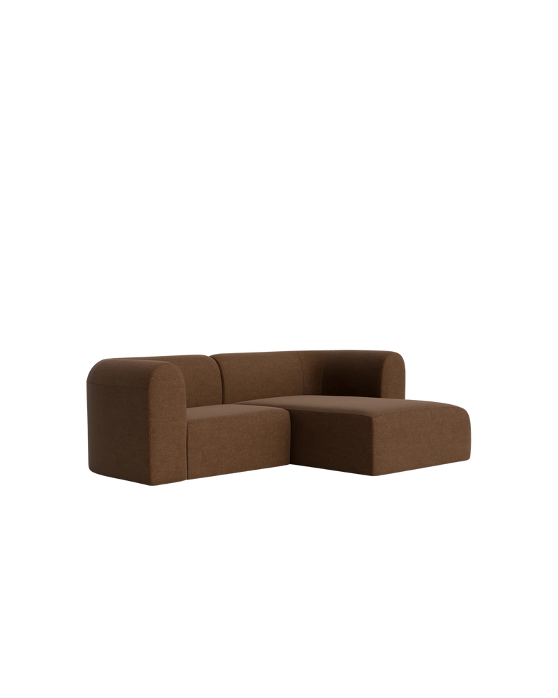 Berg 3 Seater RHF Chaise Sofa - Fossil Chocolate