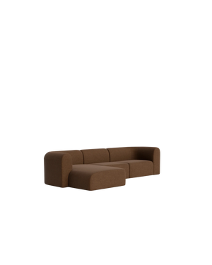 Berg 4 Seater LHF Chaise Sofa - Fossil Chocolate