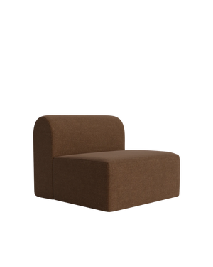 Berg Armless Middle Module - Fossil Chocolate