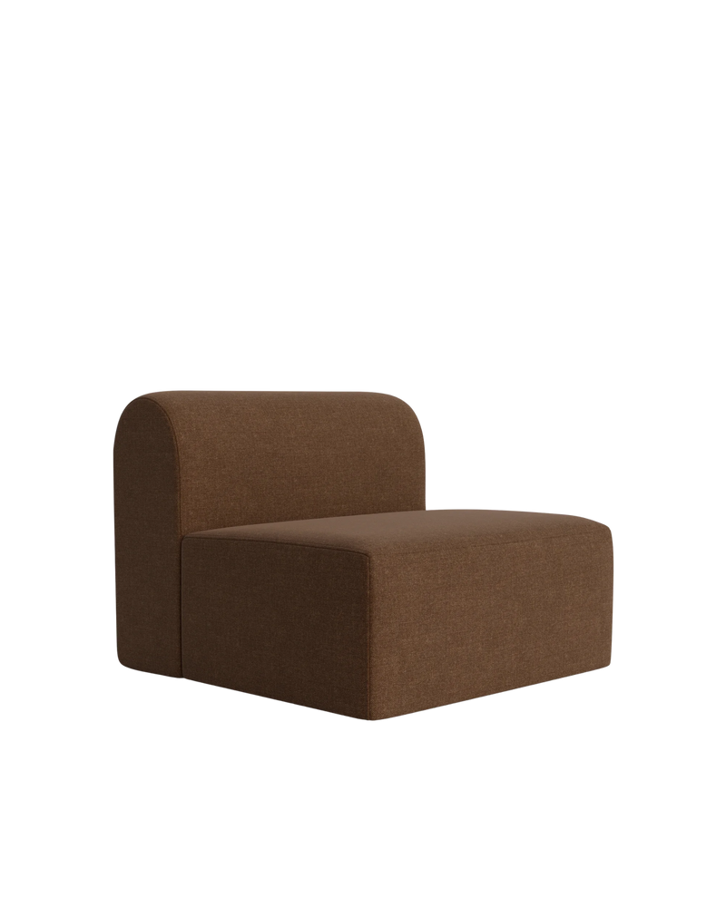 Berg Armless Middle Module - Fossil Chocolate