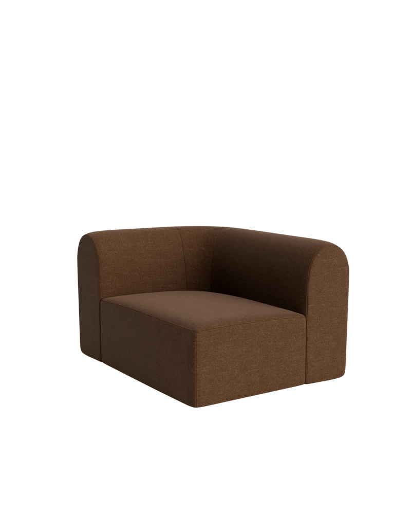 Berg Left Corner Module - Fossil Chocolate