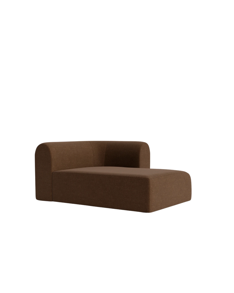 Berg Right Chaise Module - Fossil Chocolate