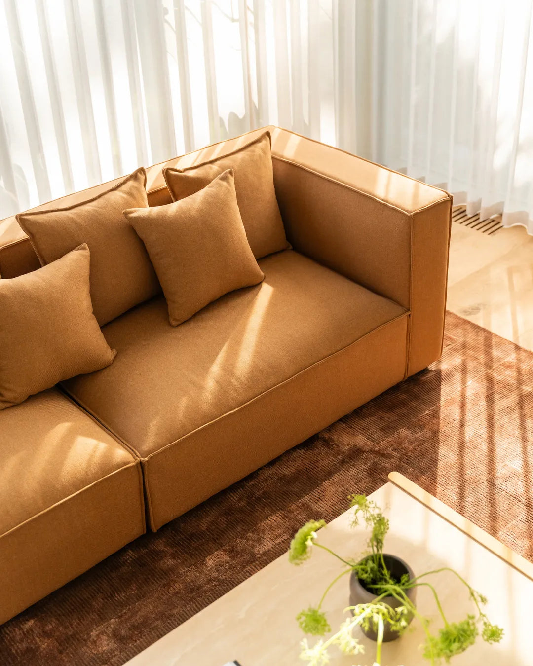 Block 2 Seater Sofa - Fossil Fawn