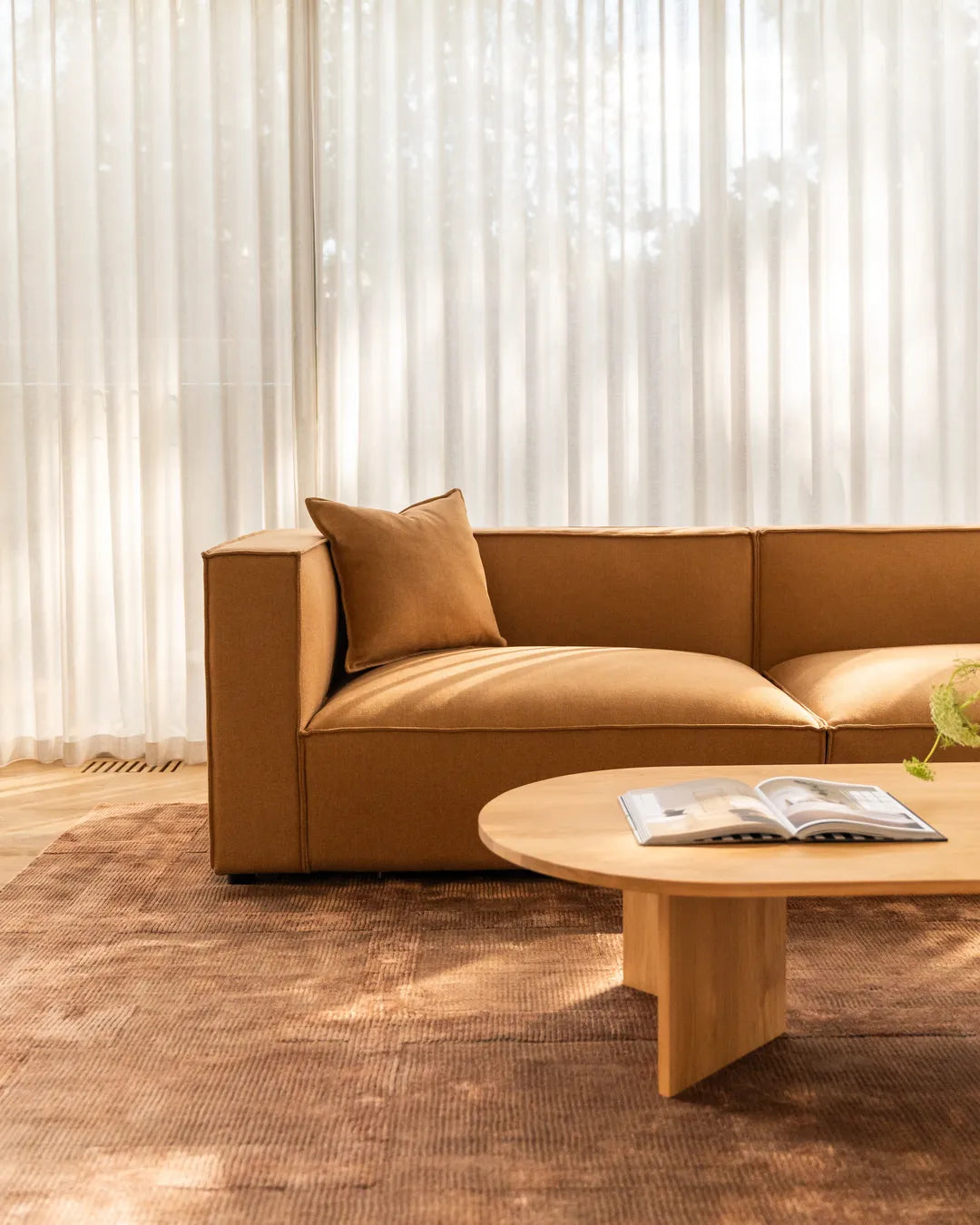 Block 2 Seater Sofa - Fossil Fawn