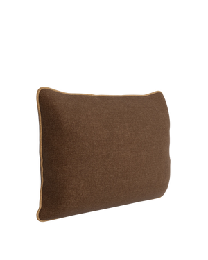 Border Cushion 40cm x 60cm - Fossil Chocolate / Fossil Fawn