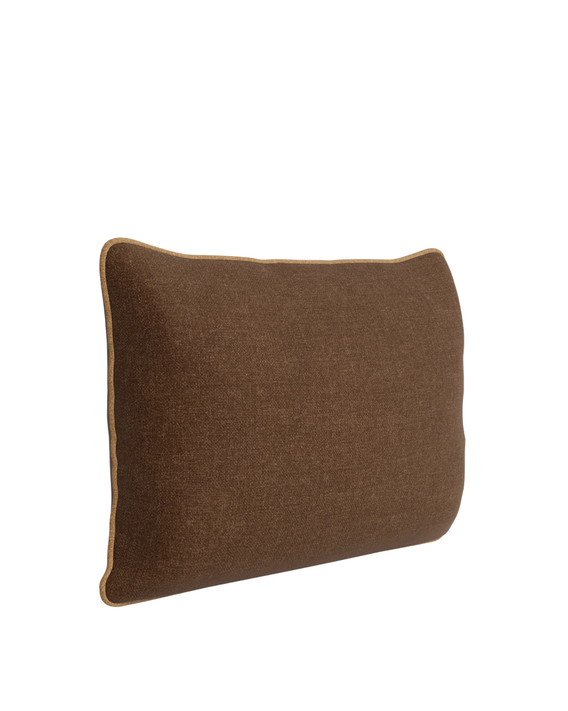 Border Cushion 40cm x 60cm - Fossil Chocolate / Fossil Fawn