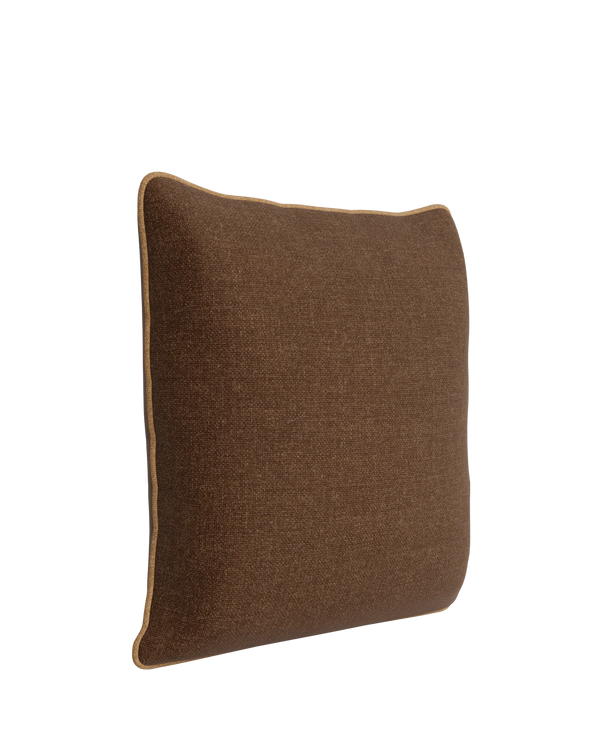 Border Cushion 55cm x 55cm - Fossil Chocolate / Fossil Fawn