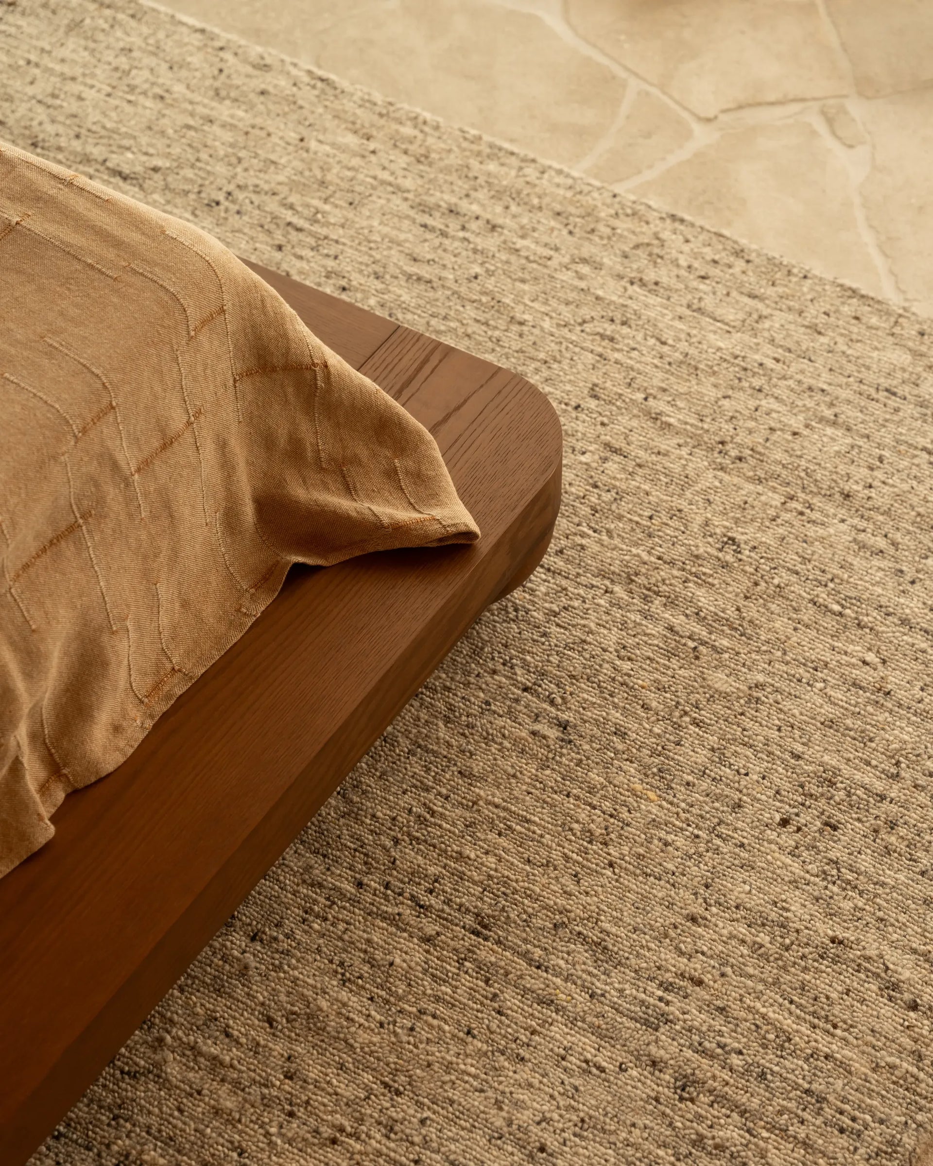 Bound Queen Bed Base -Deep Oak