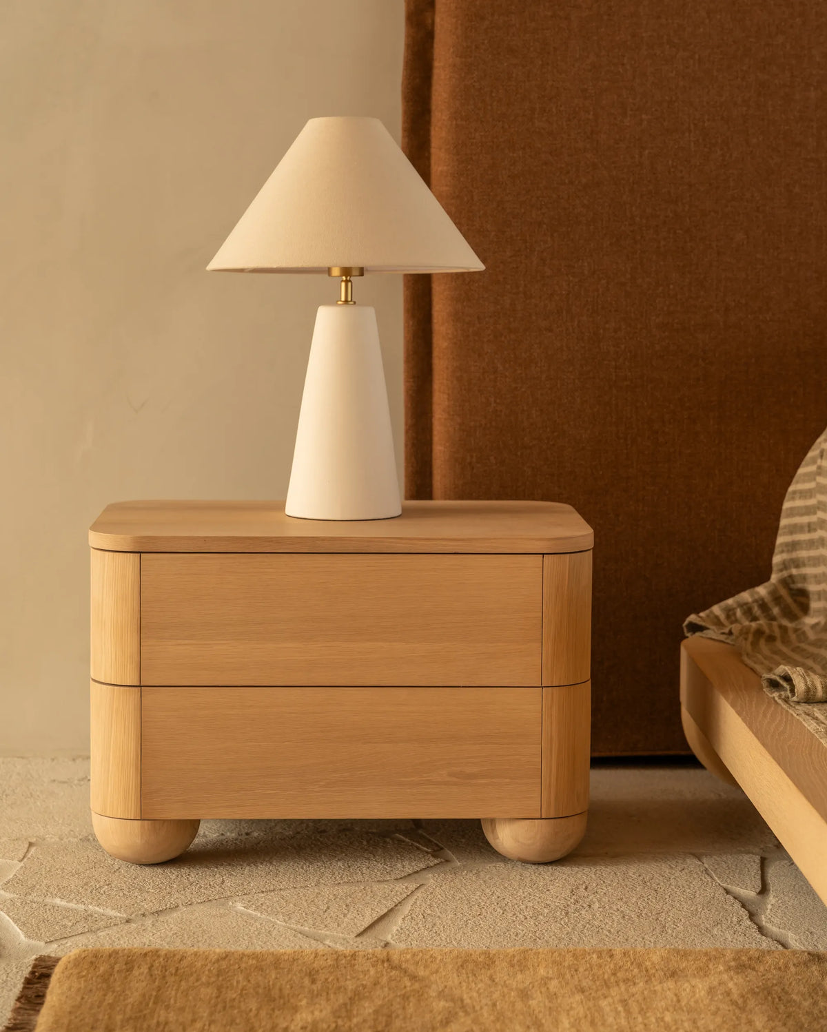 Bound Bedside Table Large - Oak