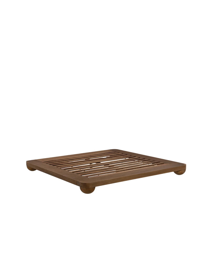 Bound King Bed Base - Deep Oak