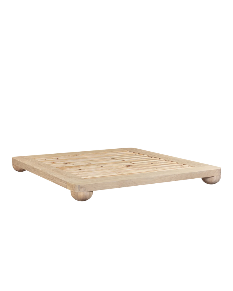 Bound King Bed Base - Oak