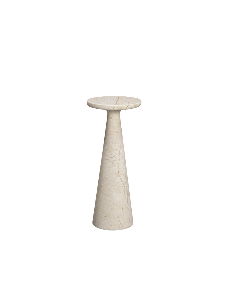 Brooks Tall Side Table - Desert Rose Marble