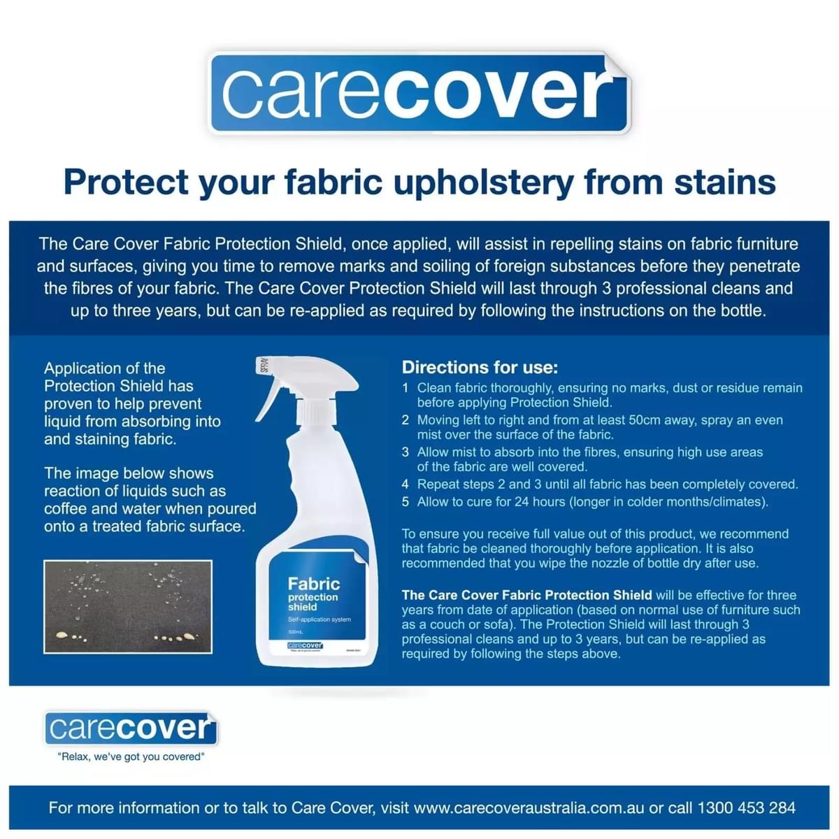 Buy Fabric Protection Shield by Care Cover online - RJ Living