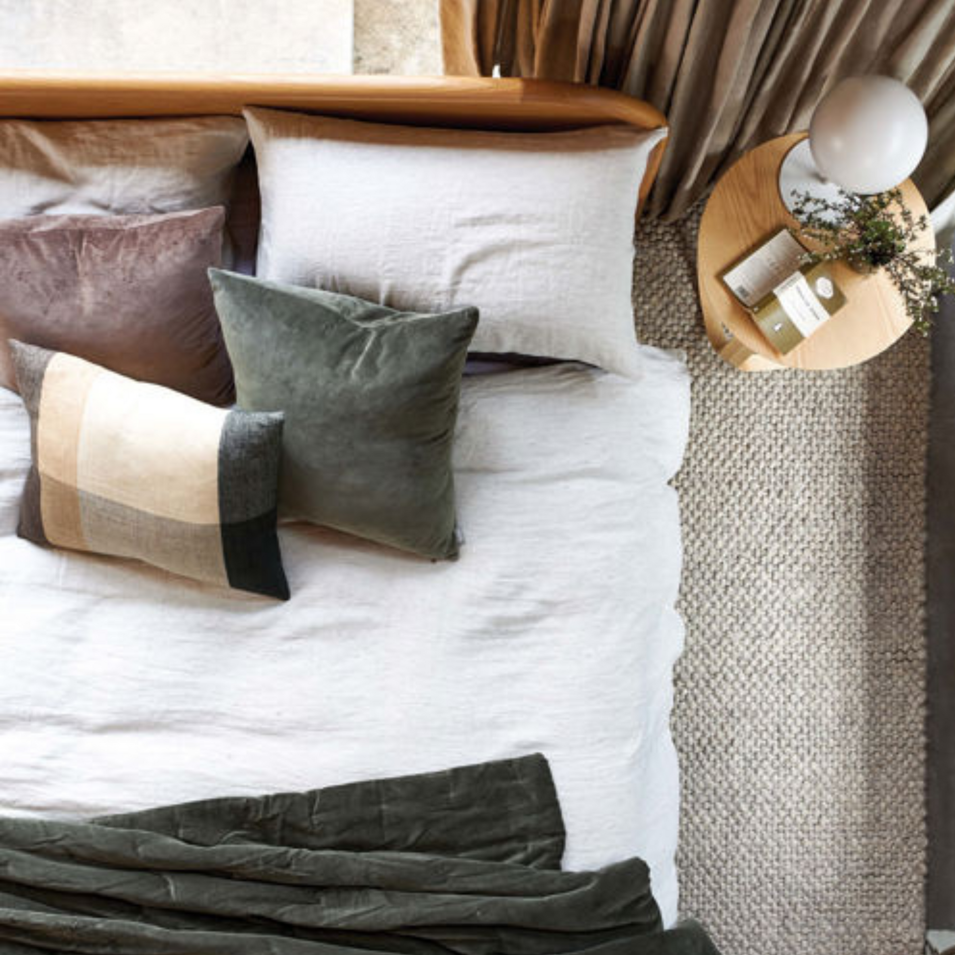 Morandi Handwoven Linen Cushion - Multi