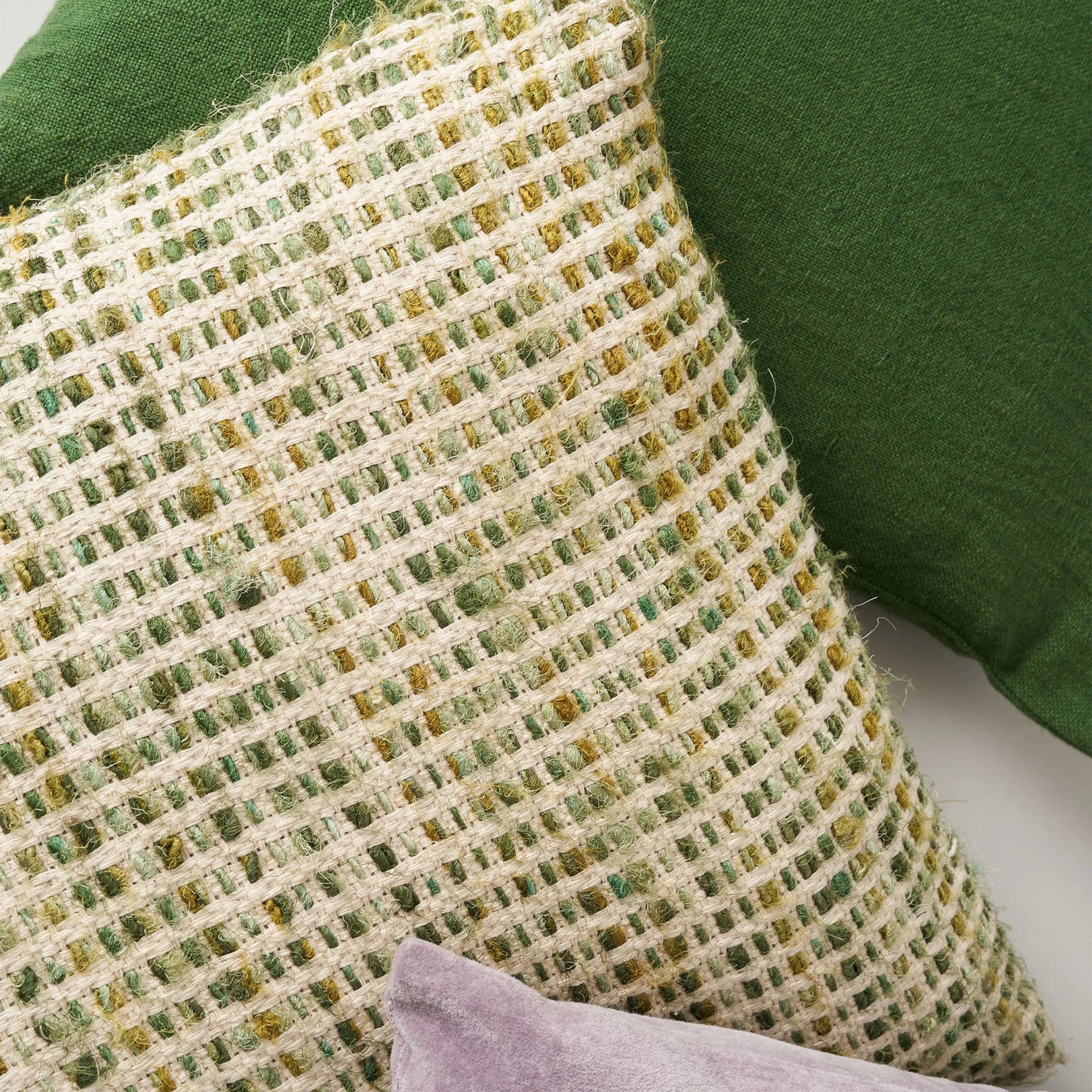Valerie Woven Cushion 55cm x 45cm - Kale/Multi