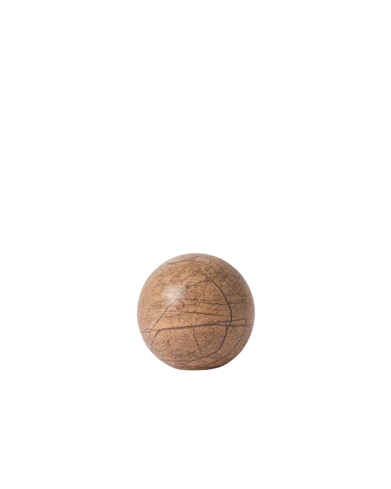 Geo Marble Sphere - Forest Brown