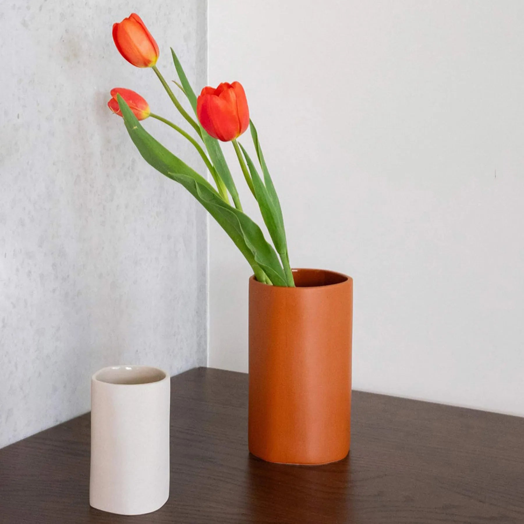 Fossil Vase Small - Brick