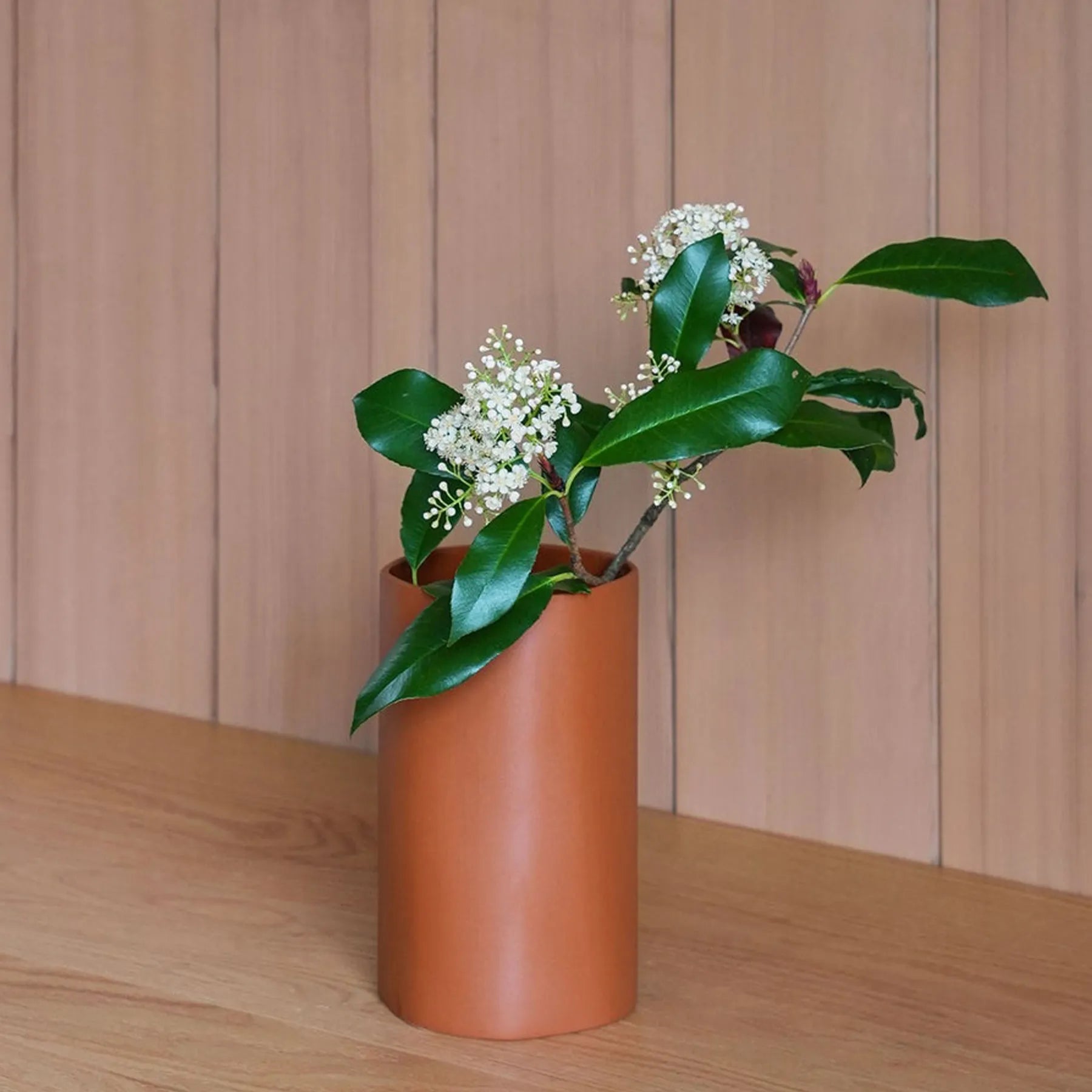 Fossil Vase Small - Brick