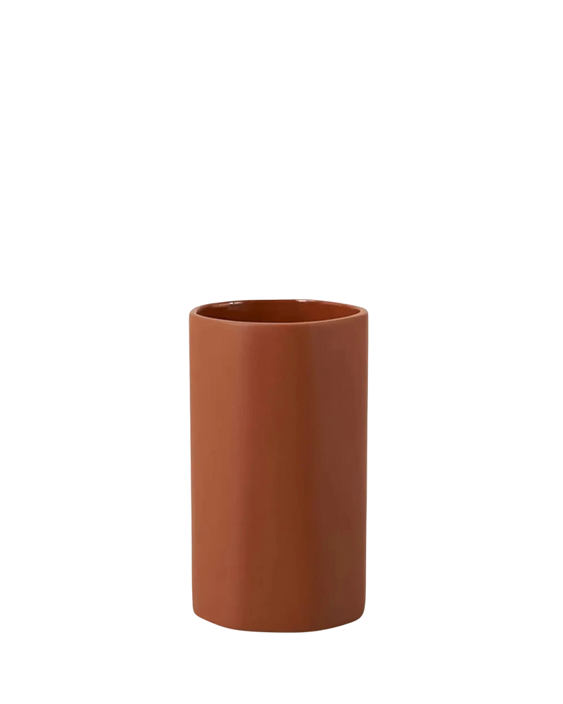 Fossil Vase Small - Brick