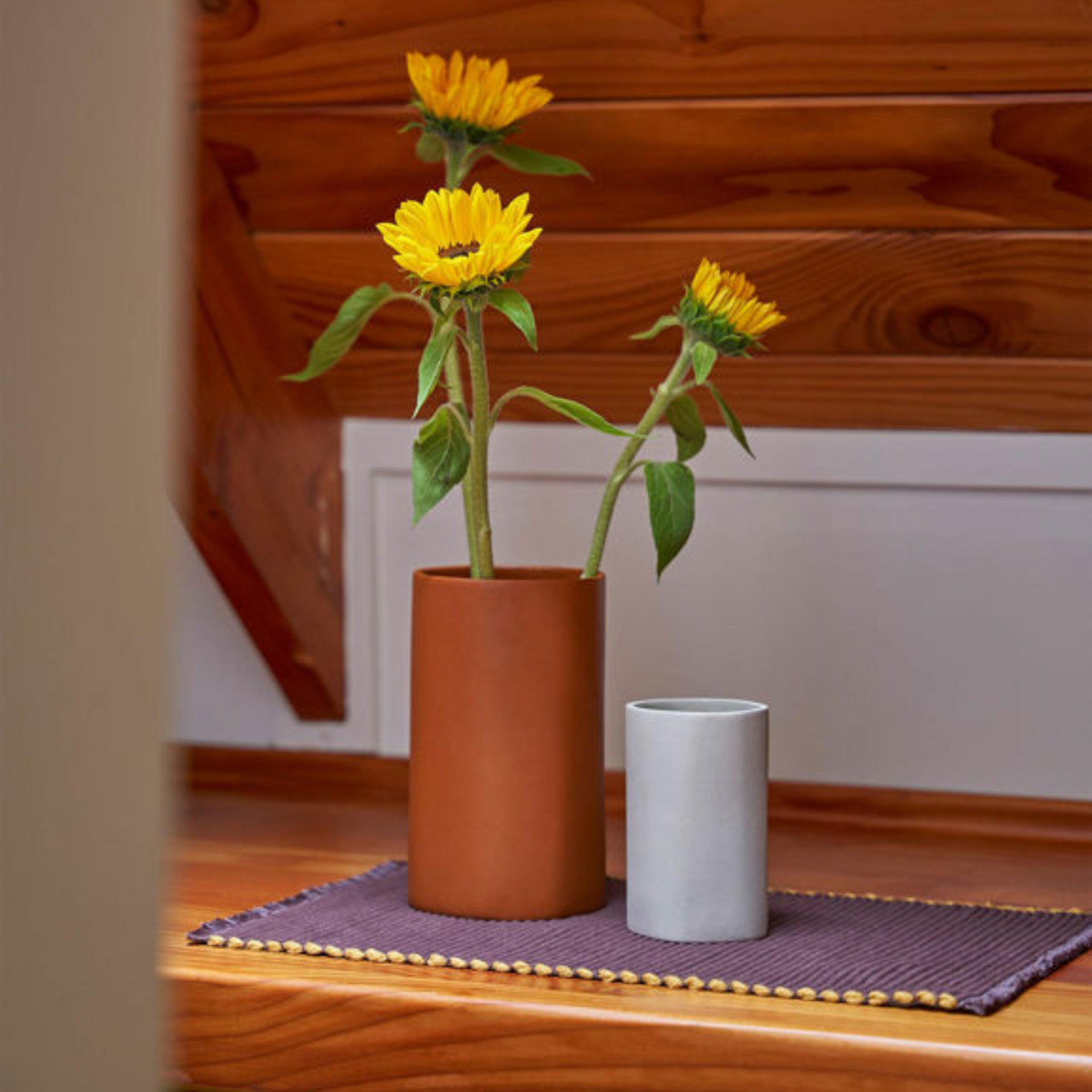 Fossil Vase Small - Brick