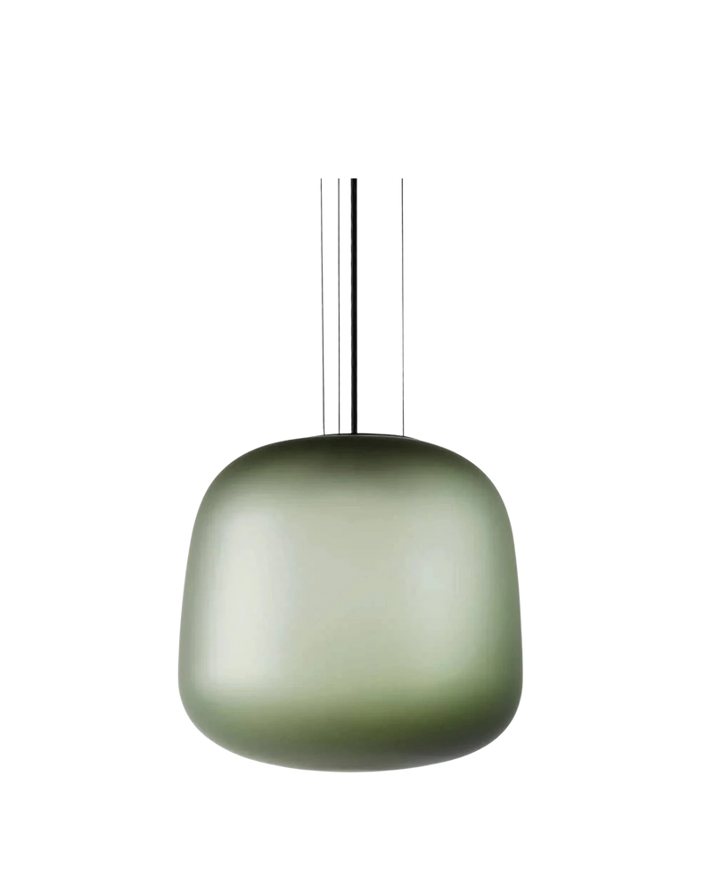 AB Large Pendant - Frosted Smoke Grey/Green