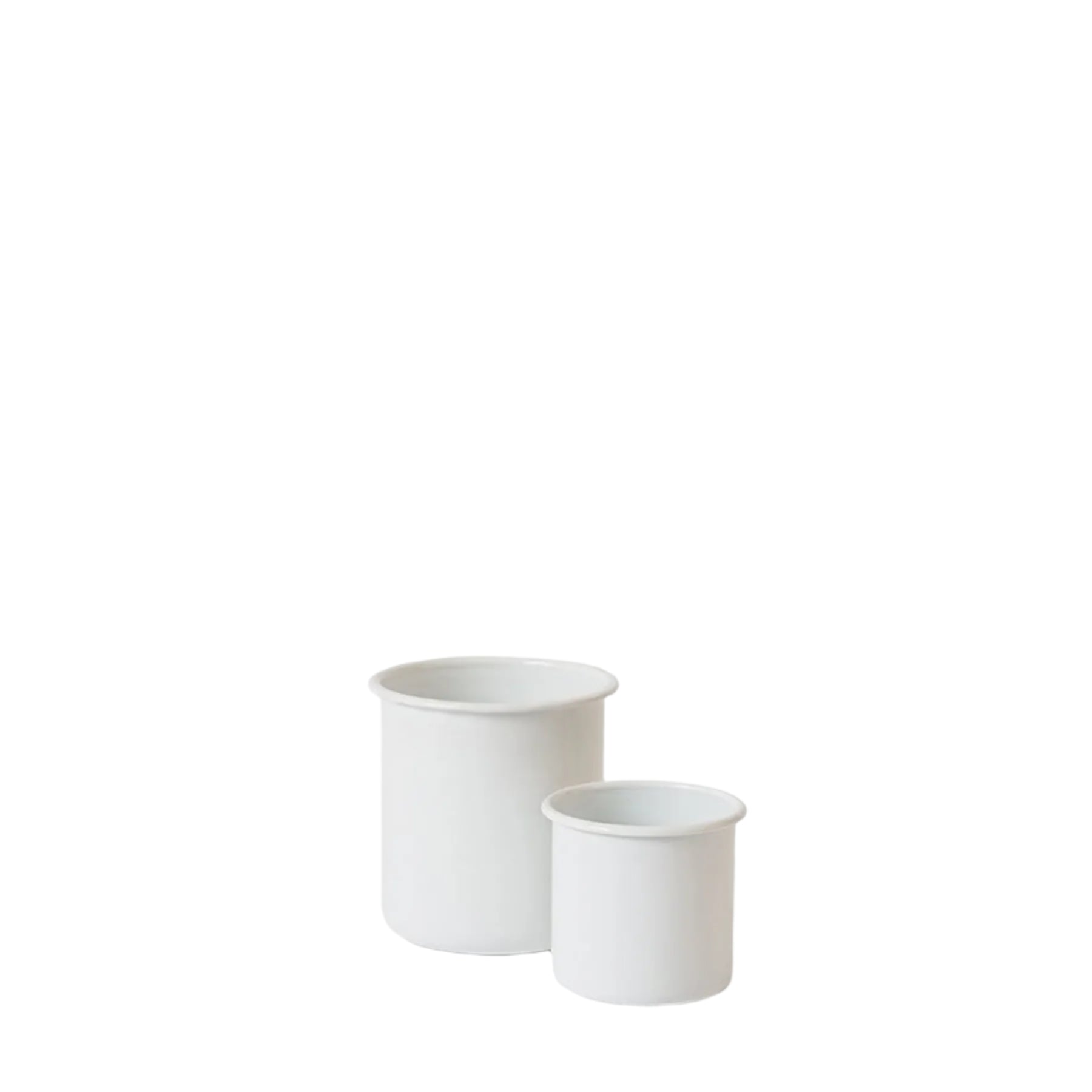 Enamel Utensil Holder Small - White