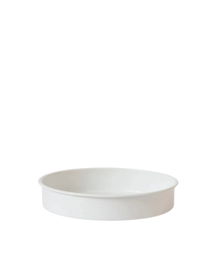Enamel Round Baking Tray Large - White