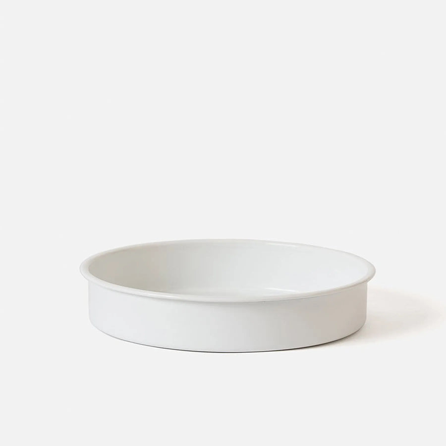 Buy Enamel Round Baking Tray Large White by Citta online RJ Living
